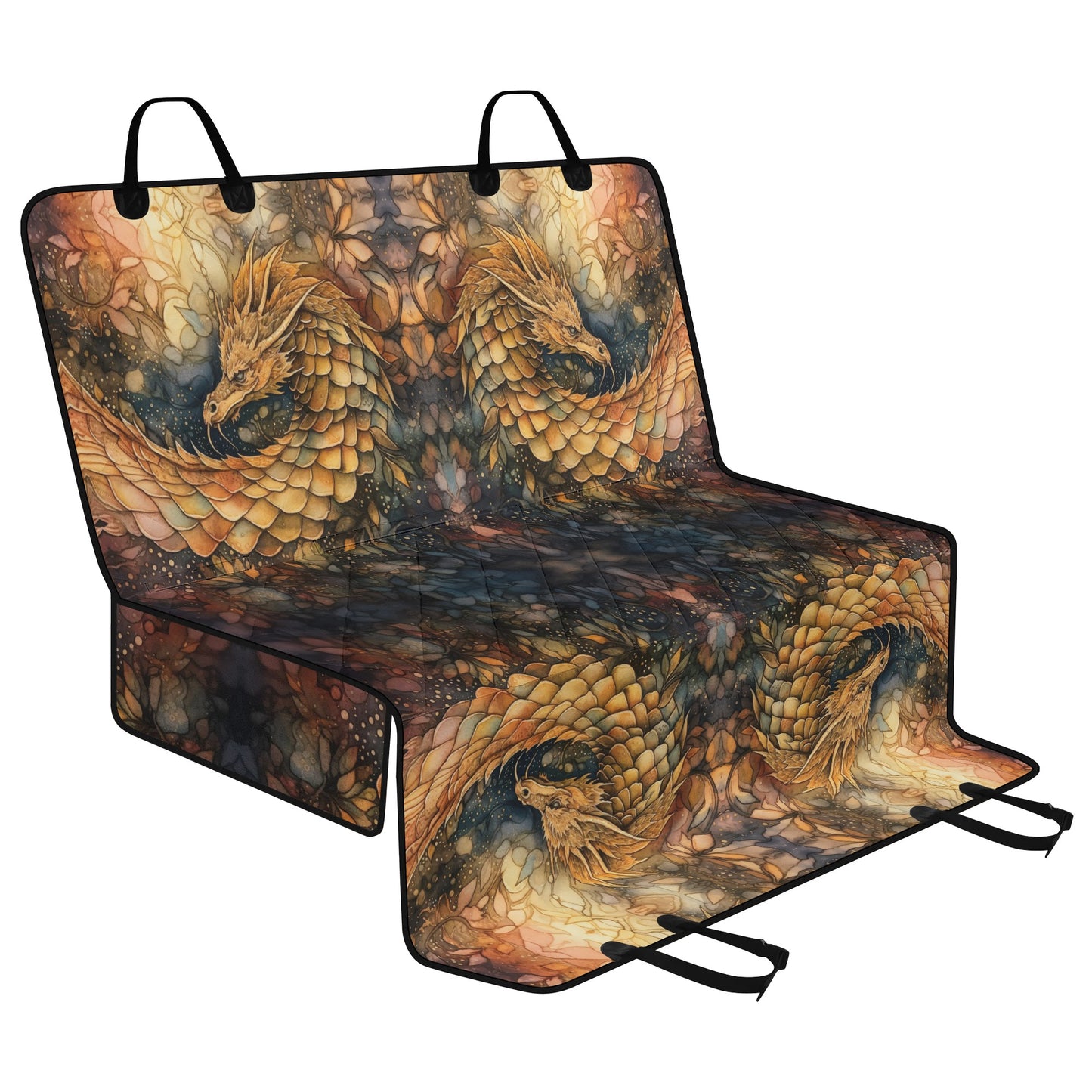 Golden Dragon Car Pet Seat Cover - Waterproof Back Seat Cover Pet Hammock Dog Seat Protector