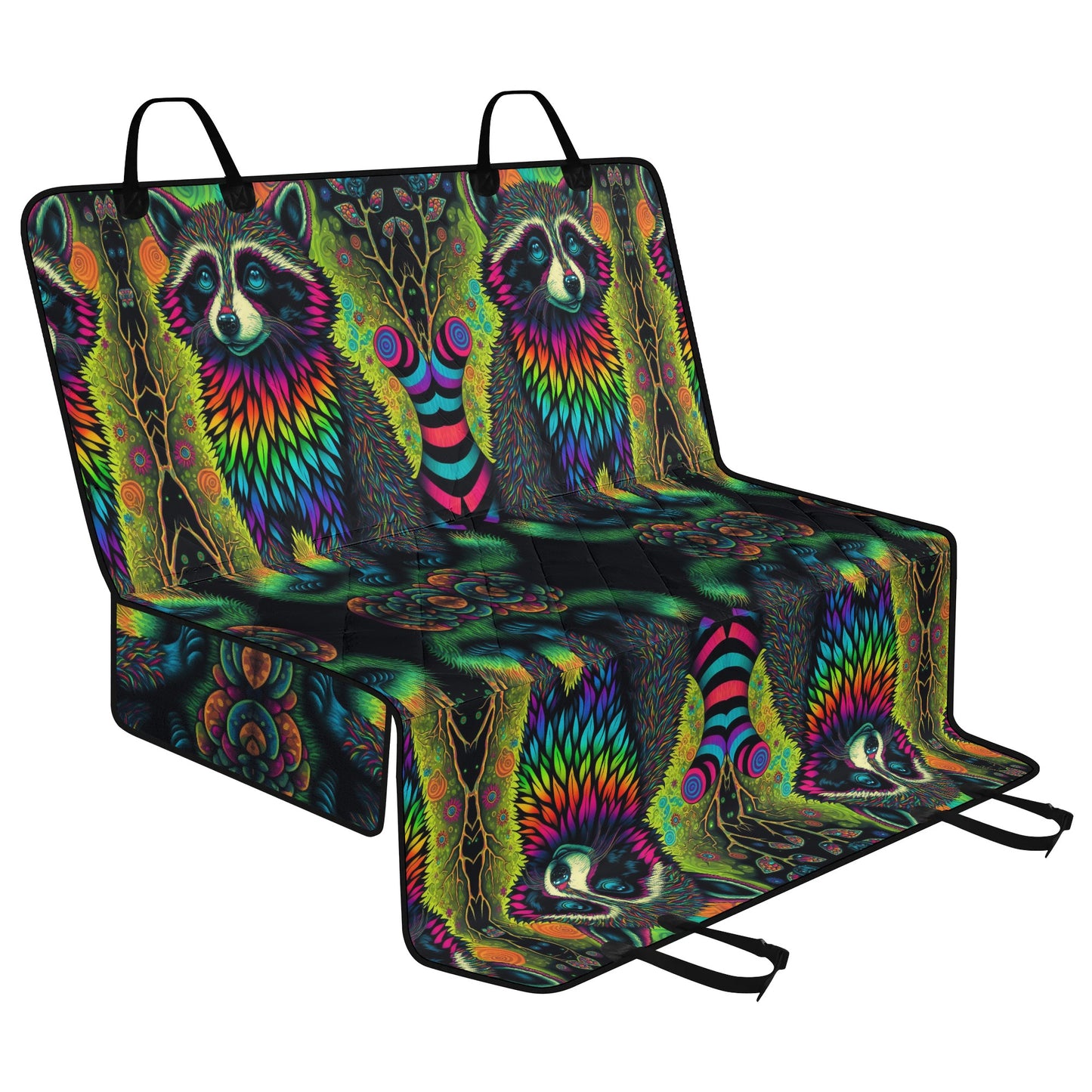 Psycho Raccoon Pet Seat Cover - Waterproof Back Seat Cover Pet Hammock Dog Seat Protector
