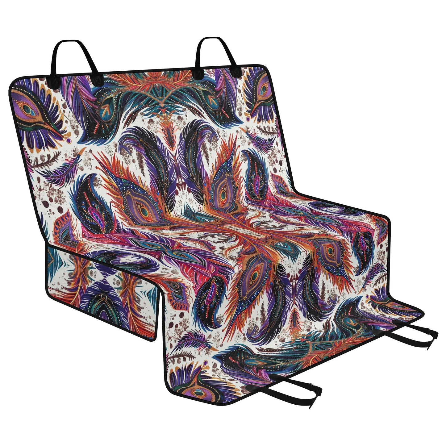 Tribal Feathers Pet Seat Cover - Waterproof Back Seat Cover Pet Hammock Dog Seat Protector