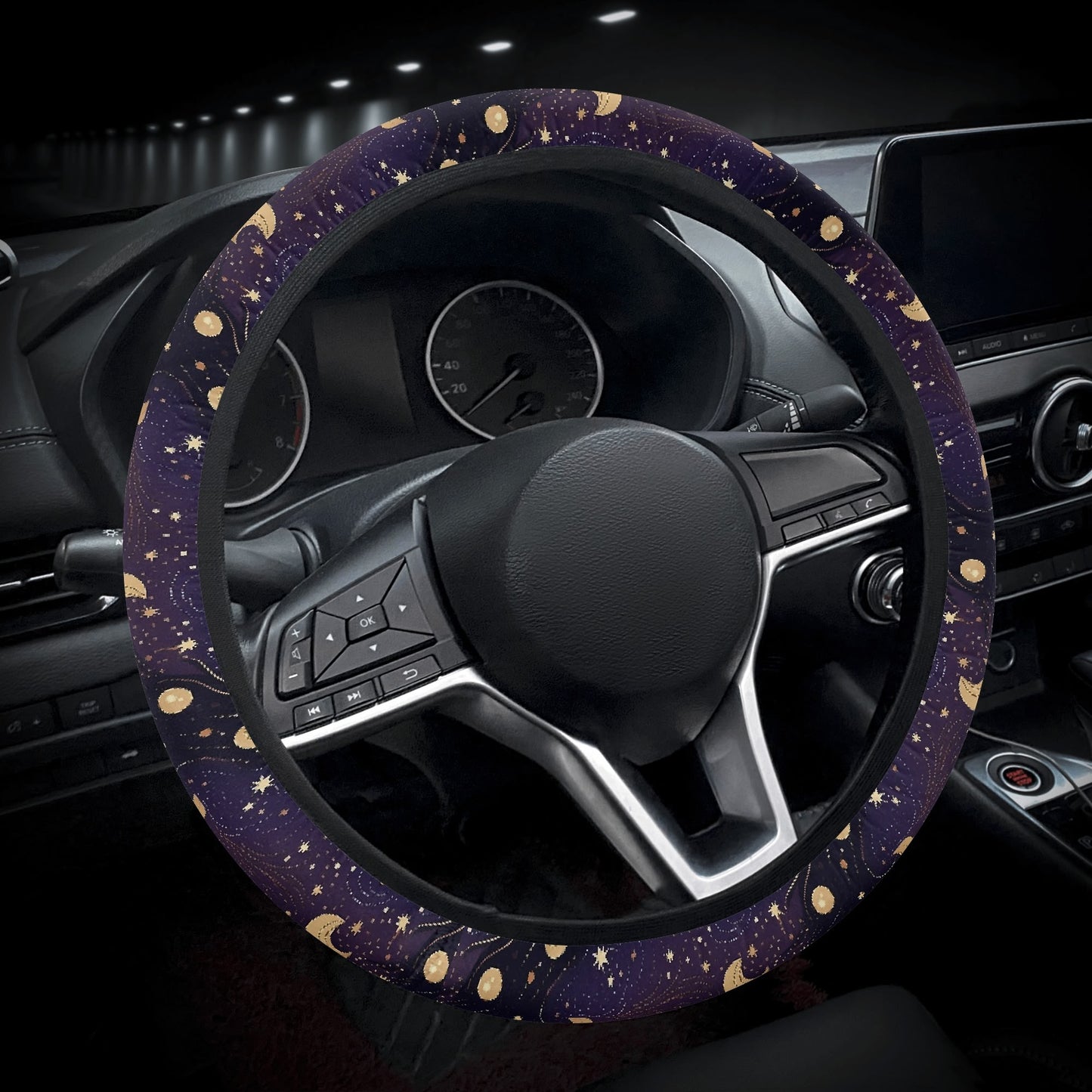 Star Moon Celestial Car Steering Wheel Cover