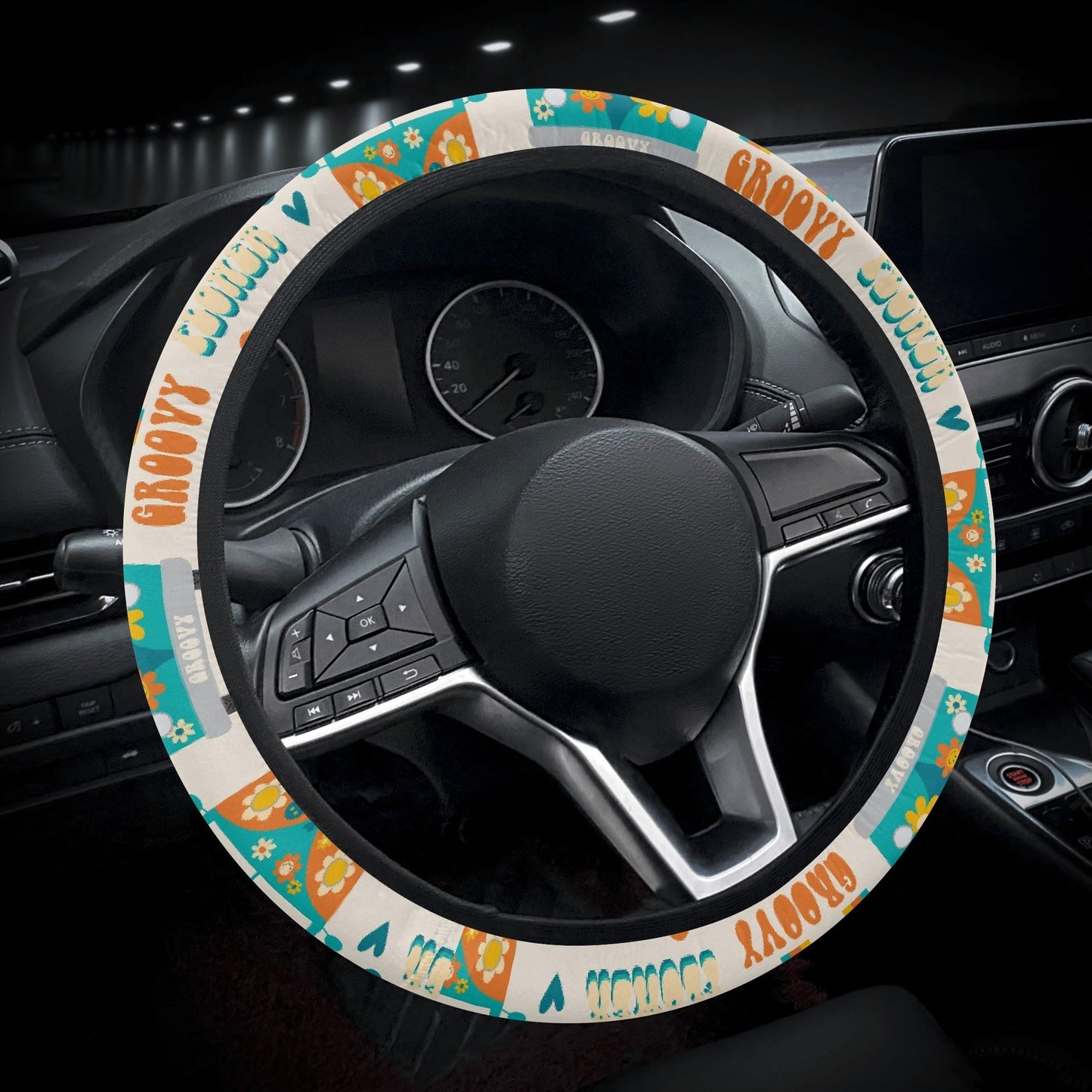 Hippy Camper Car Steering Wheel Cover