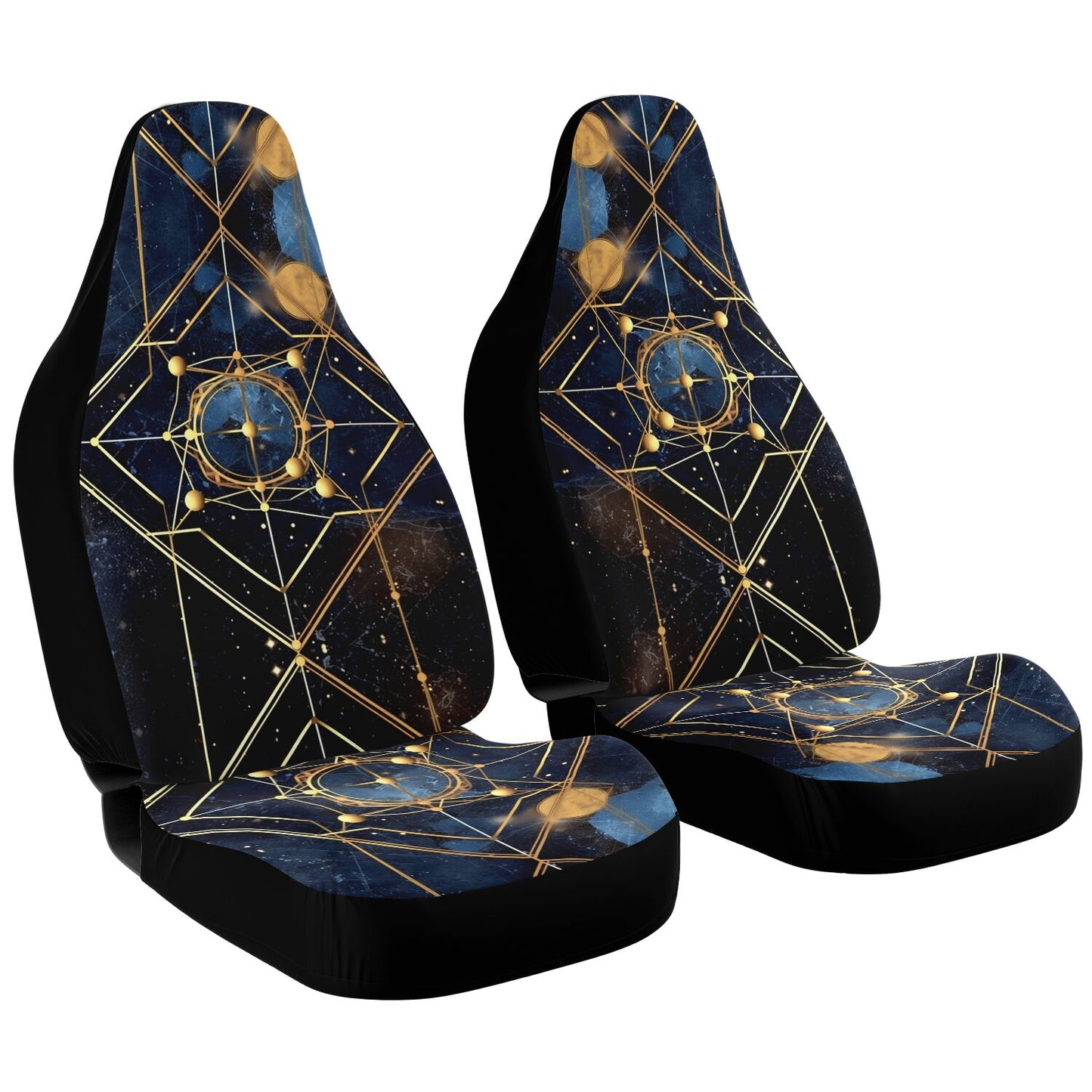 Cosmic Sacred Geometry Star Points 7 Car Seat Covers - Front Seat Cover or Full Set Front and Back Seat Cover Universal Fit