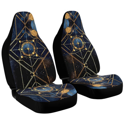 Cosmic Sacred Geometry Star Points 7 Car Seat Covers - Front Seat Cover or Full Set Front and Back Seat Cover Universal Fit