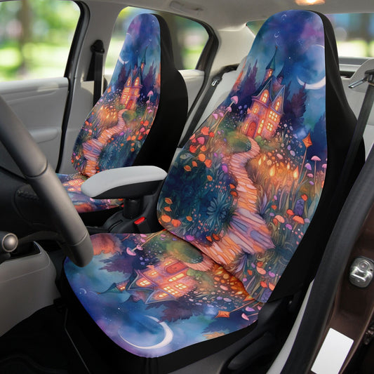 Magical Garden Car Seat Cover - Front Seat Cover or Full Set Front and Back Seat Cover Universal Fit