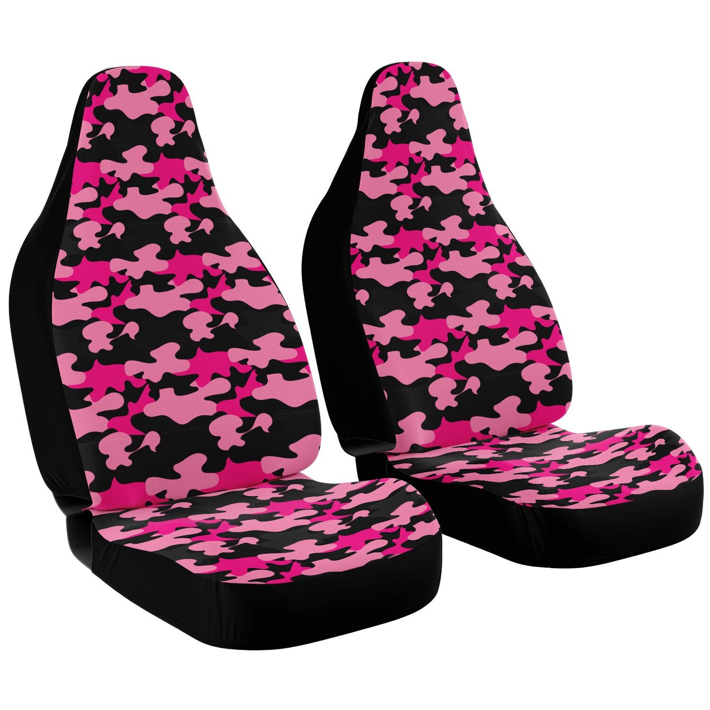 Pink & Black Camo Car Seat Covers - Front Seat Cover or Full Set Front and Back Seat Cover Universal Fit