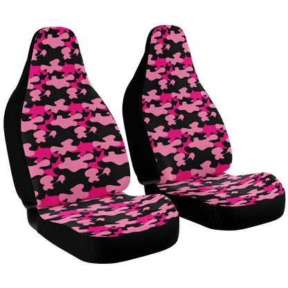 Pink & Black Camo Car Seat Covers - Front Seat Cover or Full Set Front and Back Seat Cover Universal Fit
