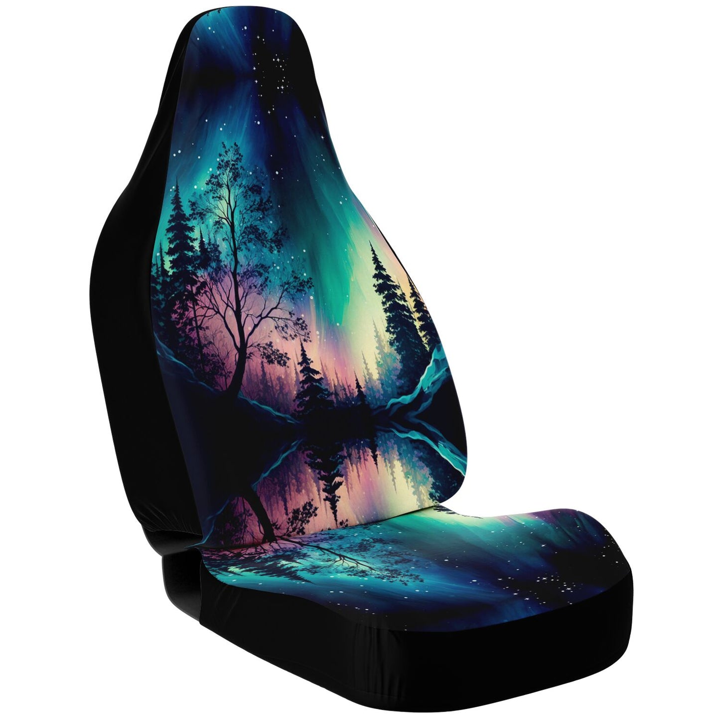 Northern Lights 8 Car Seat Covers - Front Seat Cover or Full Set Front and Back Seat Cover Universal Fit