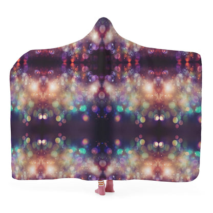 Sparkle Shimmer Hooded Blanket - Micro Fleece Lining Cosy Sherpa Blanket