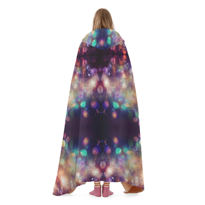 Sparkle Shimmer Hooded Blanket - Micro Fleece Lining Cosy Sherpa Blanket