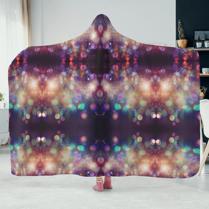 Sparkle Shimmer Hooded Blanket - Micro Fleece Lining Cosy Sherpa Blanket