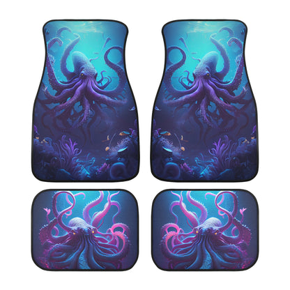 Kraken Sea Monster Car Mats - Set of 2 or 4 Car Floor Mats Car Accessories