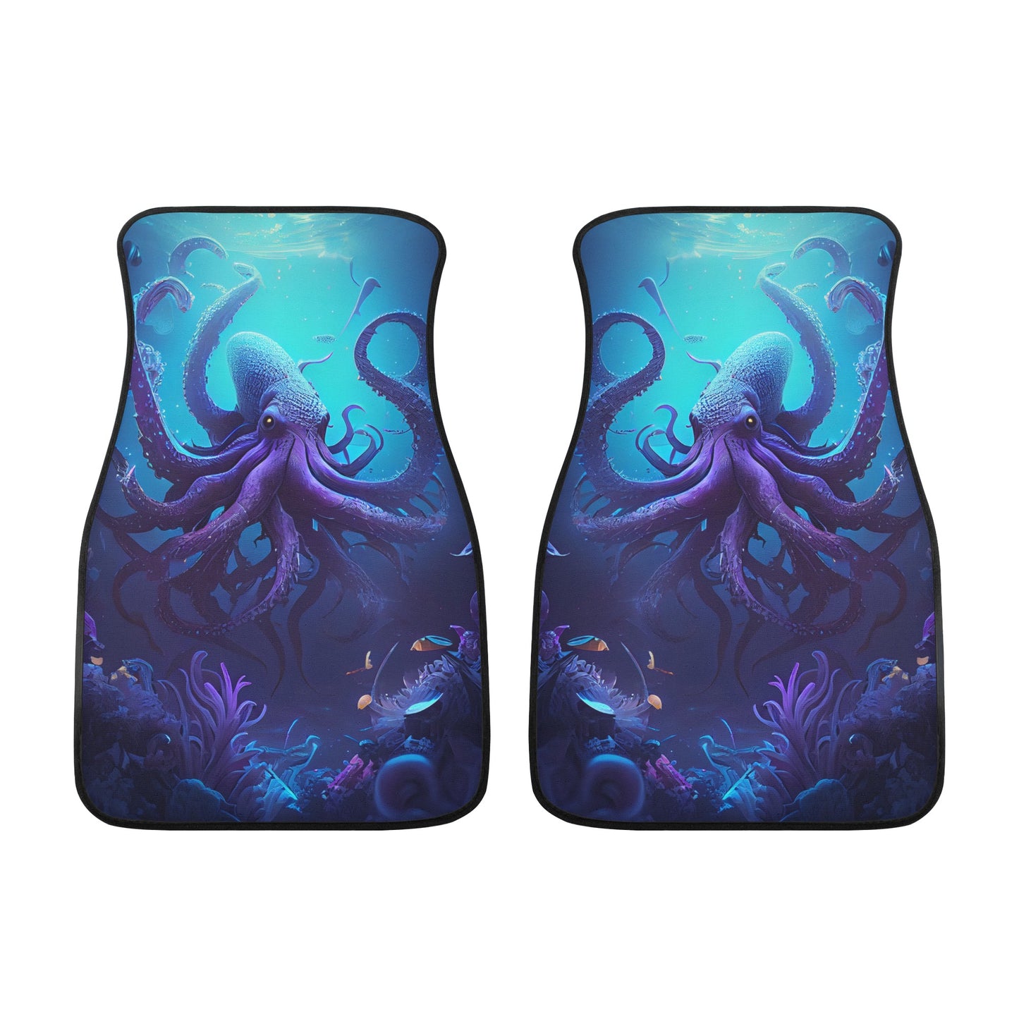 Kraken Sea Monster Car Mats - Set of 2 or 4 Car Floor Mats Car Accessories