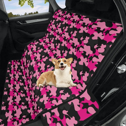 Pink Camo Car Pet Seat Cover - Waterproof Back Seat Cover Pet Hammock Dog Seat Protector