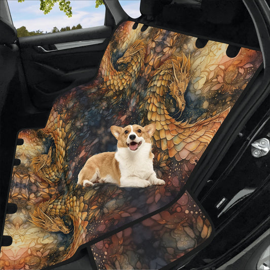 Golden Dragon Car Pet Seat Cover - Waterproof Back Seat Cover Pet Hammock Dog Seat Protector