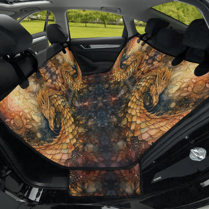 Golden Dragon Car Pet Seat Cover - Waterproof Back Seat Cover Pet Hammock Dog Seat Protector