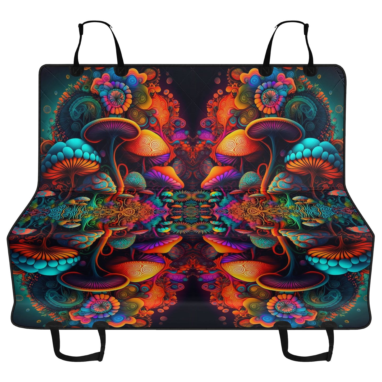 Psychedelic Mushrooms Car Pet Seat Cover - Waterproof Back Seat Cover Pet Hammock Dog Seat Protector