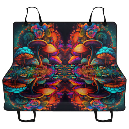 Psychedelic Mushrooms Car Pet Seat Cover - Waterproof Back Seat Cover Pet Hammock Dog Seat Protector
