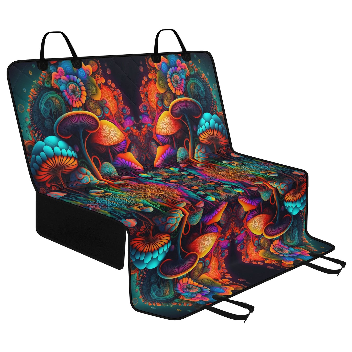 Psychedelic Mushrooms Car Pet Seat Cover - Waterproof Back Seat Cover Pet Hammock Dog Seat Protector