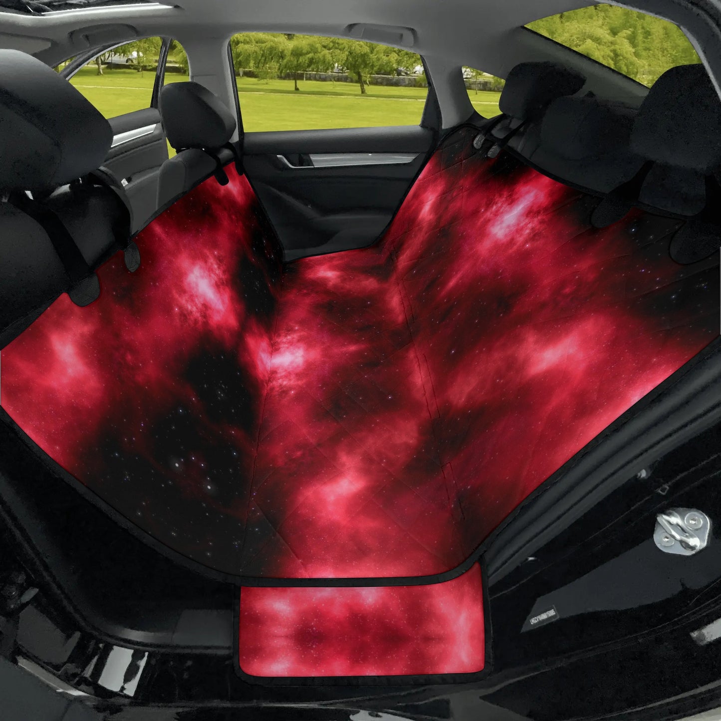Red Mars Galaxy Car Pet Seat Cover - Waterproof Back Seat Cover Pet Hammock Dog Seat Protector