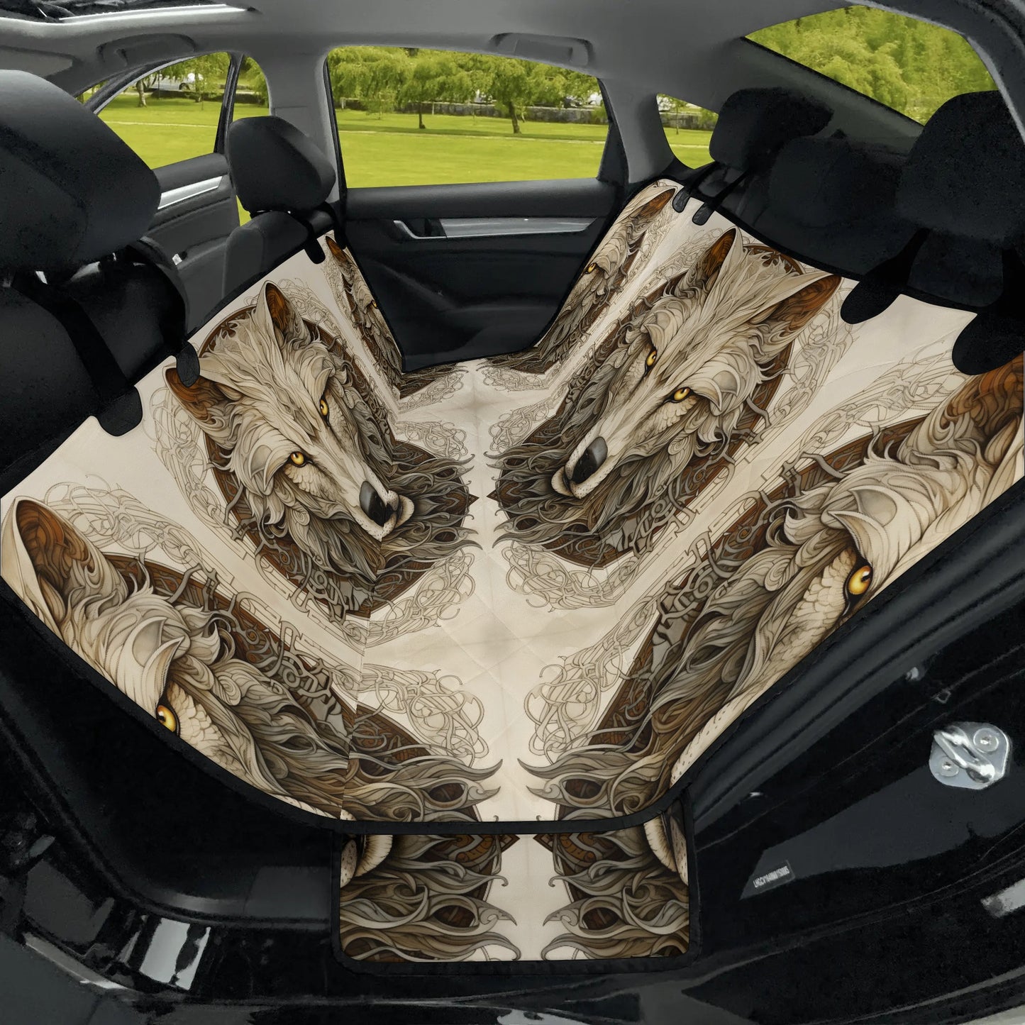 Dire Wolf Car Pet Seat Cover - Waterproof Back Seat Cover Pet Hammock Dog Seat Protector