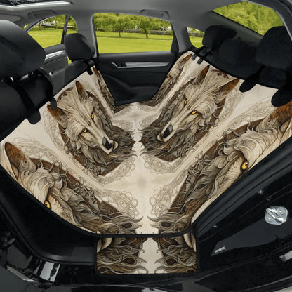 Dire Wolf Car Pet Seat Cover - Waterproof Back Seat Cover Pet Hammock Dog Seat Protector