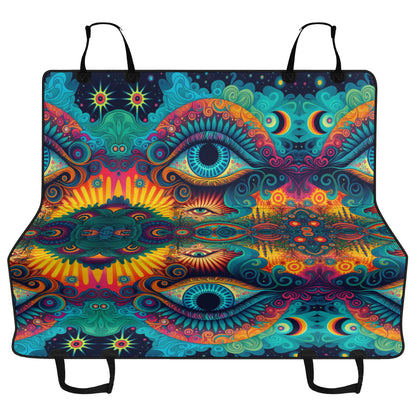 Psychedelic Eye Car Pet Seat Cover - Waterproof Back Seat Cover Pet Hammock Dog Seat Protector