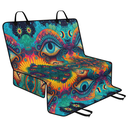 Psychedelic Eye Car Pet Seat Cover - Waterproof Back Seat Cover Pet Hammock Dog Seat Protector
