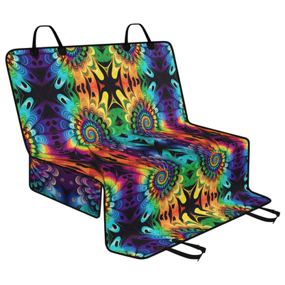 Rainbow Iron Cross Car Pet Seat Cover - Waterproof Back Seat Cover Pet Hammock Dog Seat Protector