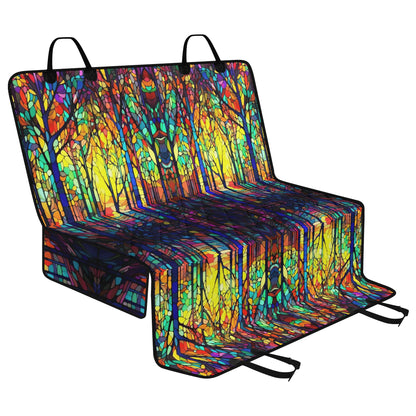Yellow Tree Stained Glass Pet Seat Cover - Waterproof Back Seat Cover Pet Hammock Dog Seat Protector