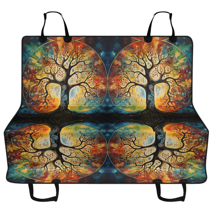 Tree Of Life Pet Seat Cover - Waterproof Back Seat Cover Pet Hammock Dog Seat Protector