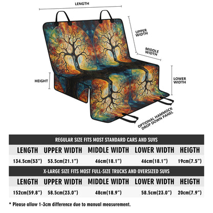 Tree Of Life Pet Seat Cover - Waterproof Back Seat Cover Pet Hammock Dog Seat Protector