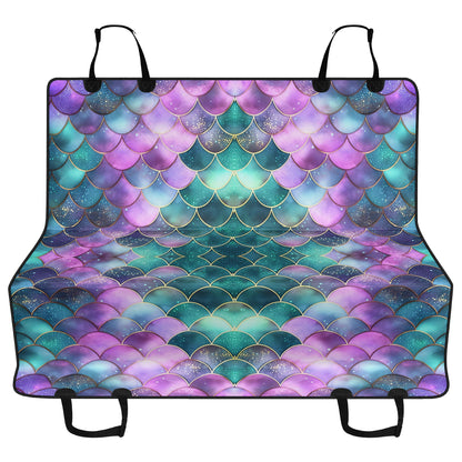 Mermaid Scales Purple Green  Pet Seat Cover - Waterproof Back Seat Cover Pet Hammock Dog Seat Protector