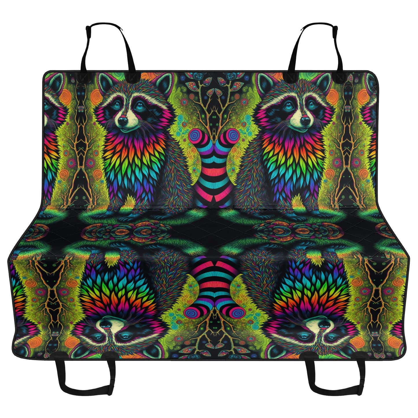 Psycho Raccoon  Pet Seat Cover - Waterproof Back Seat Cover Pet Hammock Dog Seat Protector