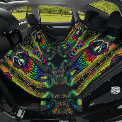 Psycho Raccoon  Pet Seat Cover - Waterproof Back Seat Cover Pet Hammock Dog Seat Protector