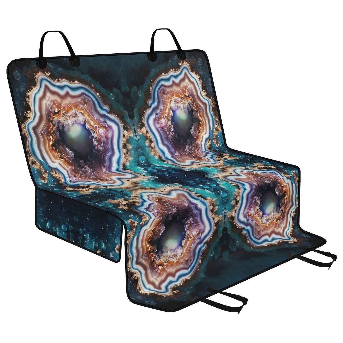 Cracked Geode  Pet Seat Cover - Waterproof Back Seat Cover Pet Hammock Dog Seat Protector
