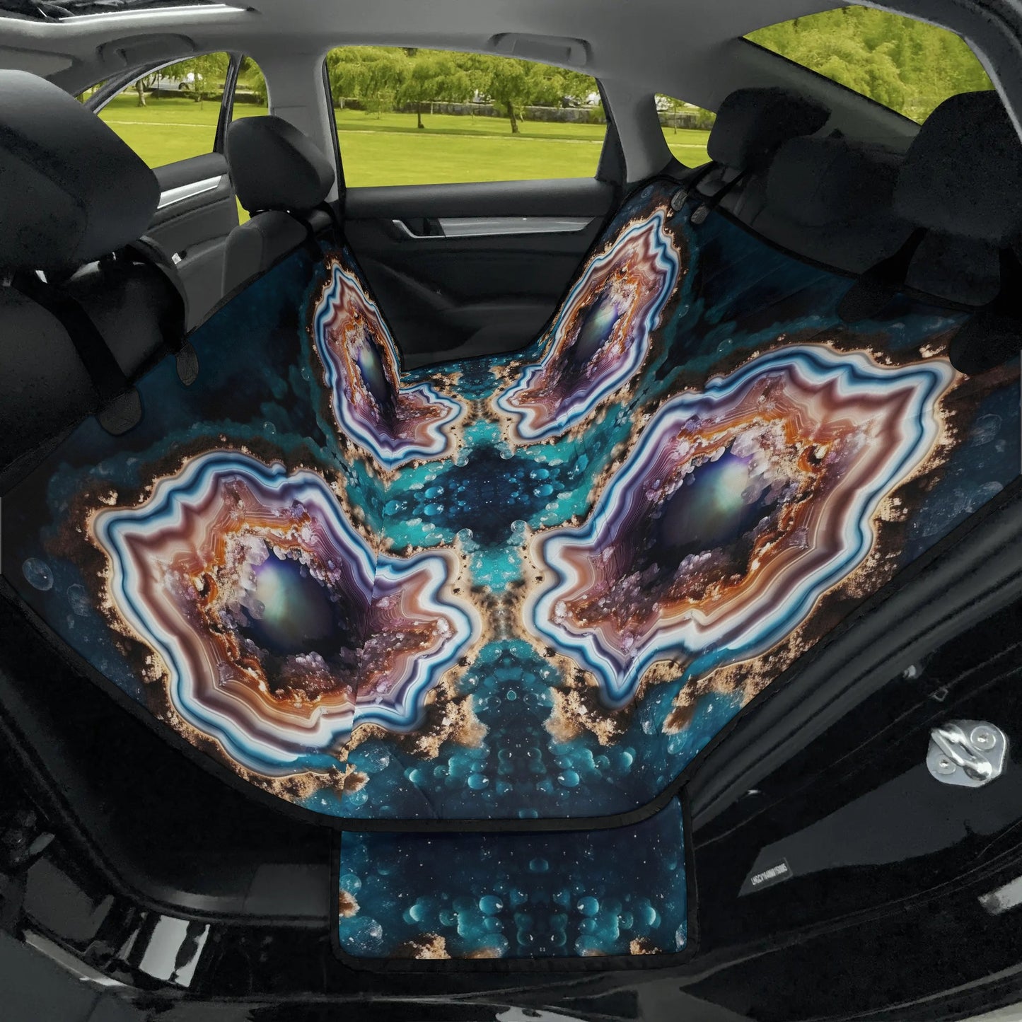 Cracked Geode  Pet Seat Cover - Waterproof Back Seat Cover Pet Hammock Dog Seat Protector