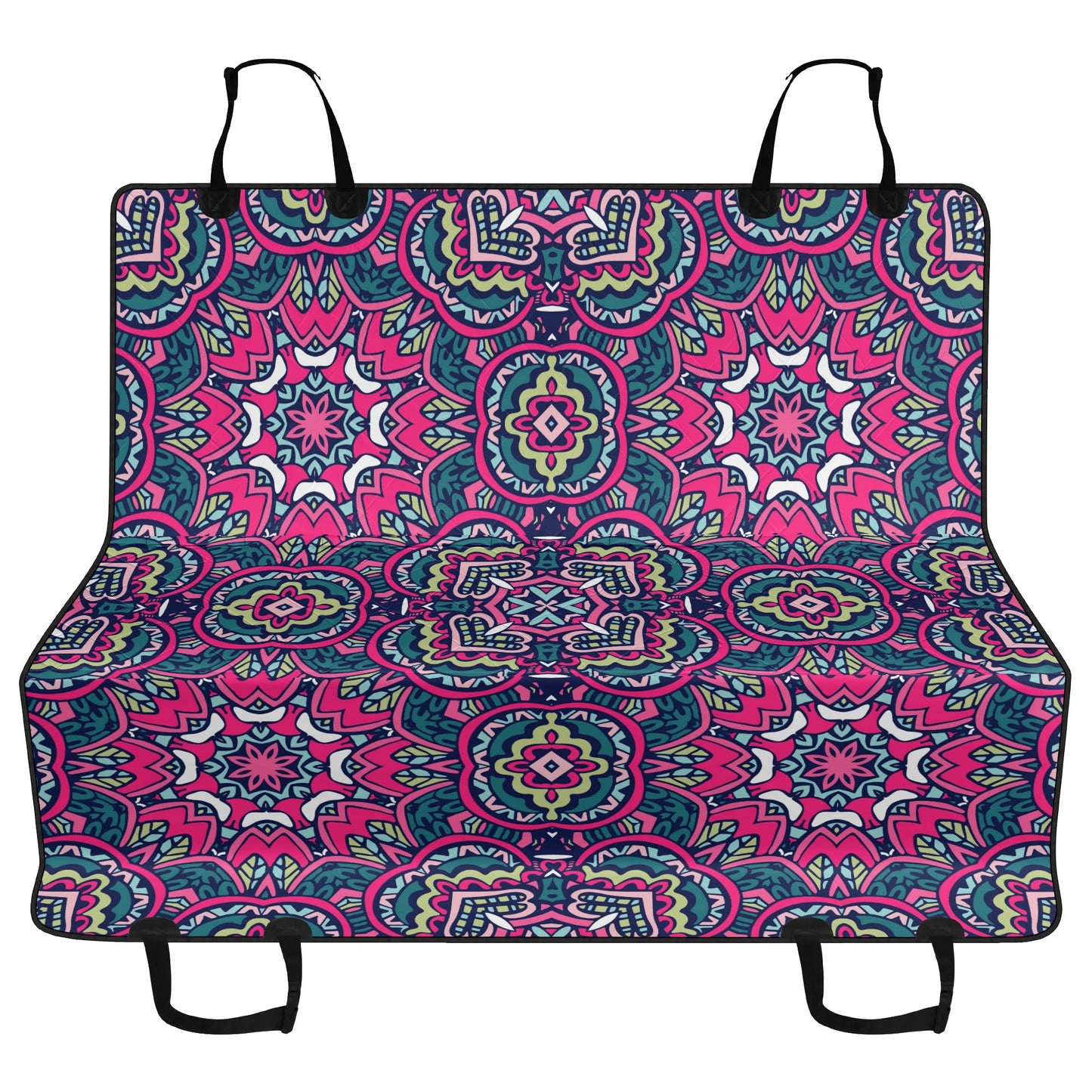 Funky Pink Mandala Pet Seat Cover - Waterproof Back Seat Cover Pet Hammock Dog Seat Protector