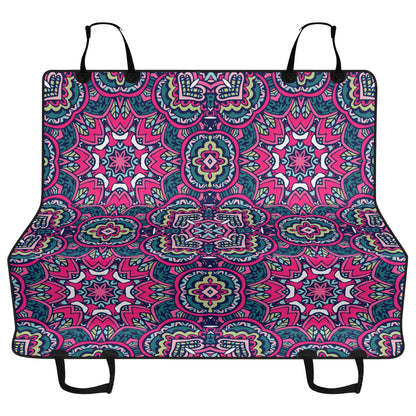 Funky Pink Mandala Pet Seat Cover - Waterproof Back Seat Cover Pet Hammock Dog Seat Protector