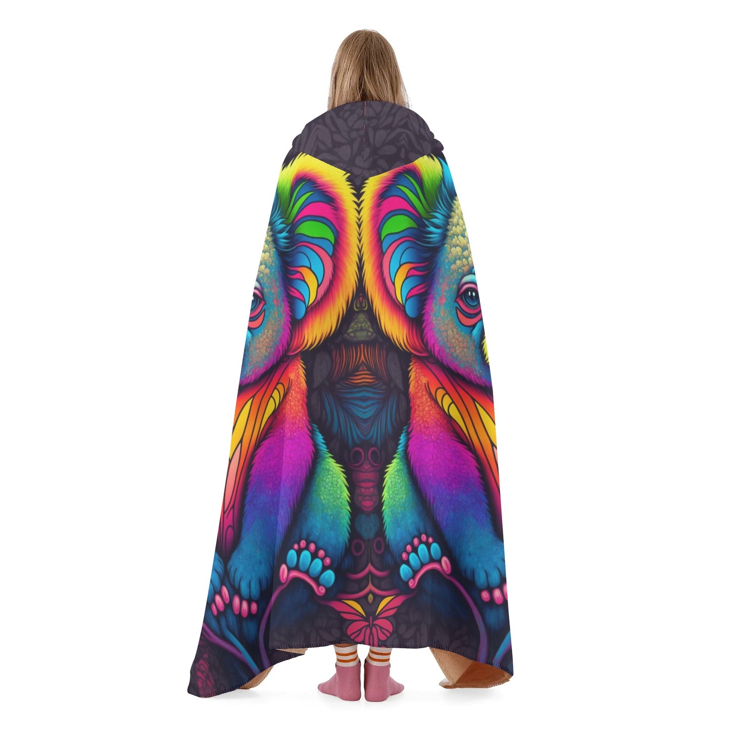 Psycho Koala Hooded Blanket - Micro Fleece Lining Cosy Sherpa Blanket