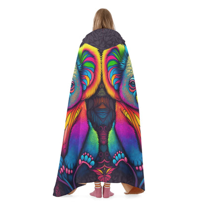 Psycho Koala Hooded Blanket - Micro Fleece Lining Cosy Sherpa Blanket