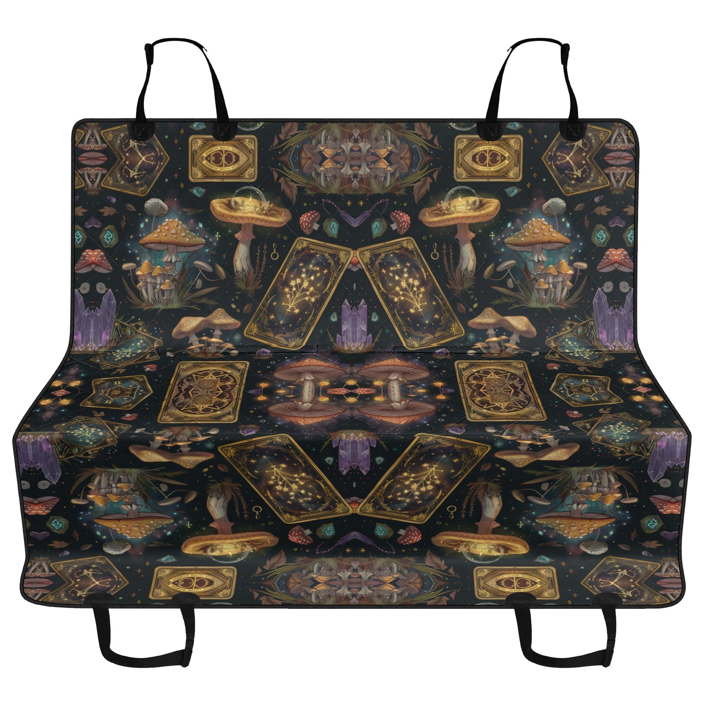 Witchy Mushroom Tarot Cards Pet Seat Cover - Waterproof Back Seat Cover Pet Hammock Dog Seat Protector
