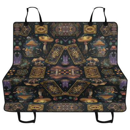 Witchy Mushroom Tarot Cards Pet Seat Cover - Waterproof Back Seat Cover Pet Hammock Dog Seat Protector