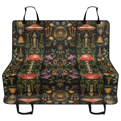 Wild Mushroom Foraging Pet Seat Cover - Waterproof Back Seat Cover Pet Hammock Dog Seat Protector