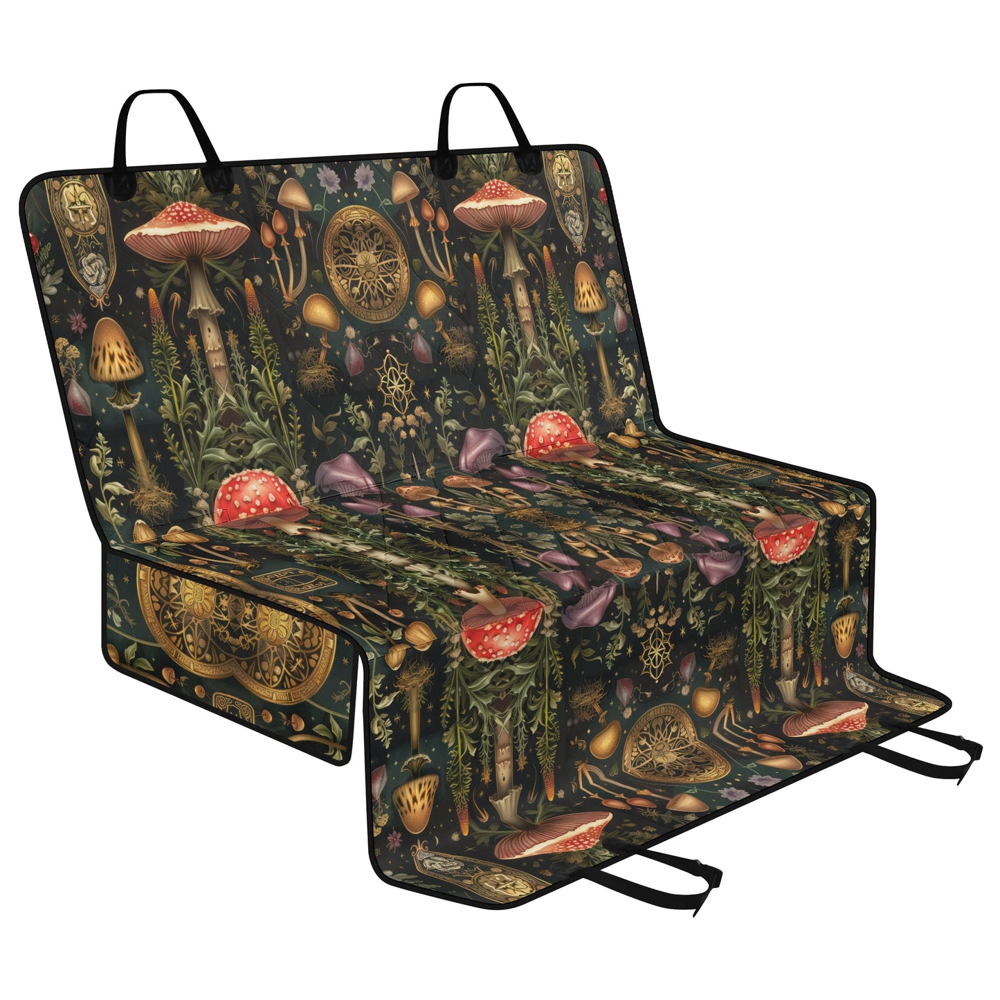 Wild Mushroom Foraging Pet Seat Cover - Waterproof Back Seat Cover Pet Hammock Dog Seat Protector