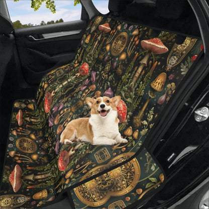 Wild Mushroom Foraging Pet Seat Cover - Waterproof Back Seat Cover Pet Hammock Dog Seat Protector