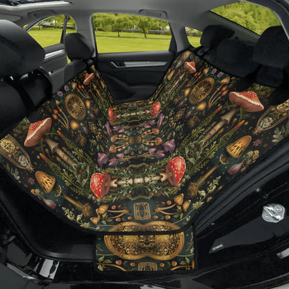 Wild Mushroom Foraging Pet Seat Cover - Waterproof Back Seat Cover Pet Hammock Dog Seat Protector