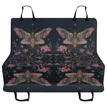 Luna Moth Pink Pet Seat Cover - Car Back Seat Cover Pet Hammock Dog Seat Protector Automotive Car Interior Waterproof Cover