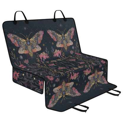 Luna Moth Pink Pet Seat Cover - Car Back Seat Cover Pet Hammock Dog Seat Protector Automotive Car Interior Waterproof Cover