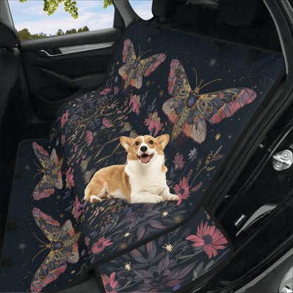 Luna Moth Pink Pet Seat Cover - Car Back Seat Cover Pet Hammock Dog Seat Protector Automotive Car Interior Waterproof Cover