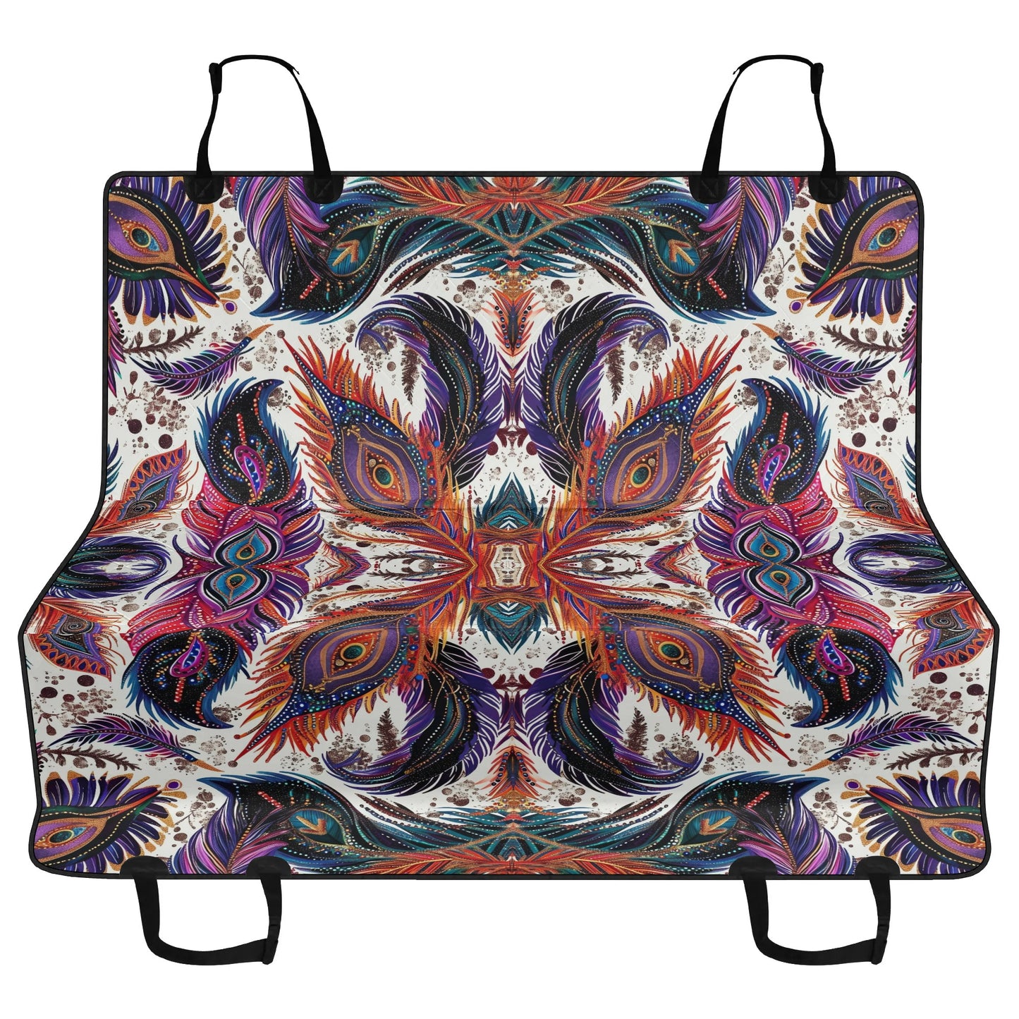 Tribal Feathers Pet Seat Cover - Waterproof Back Seat Cover Pet Hammock Dog Seat Protector